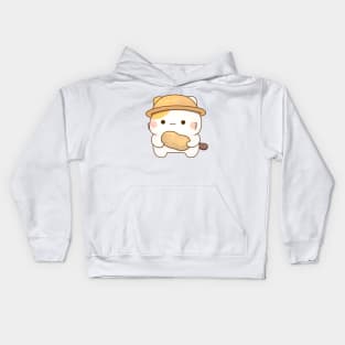 muffin cat holding potato Kids Hoodie